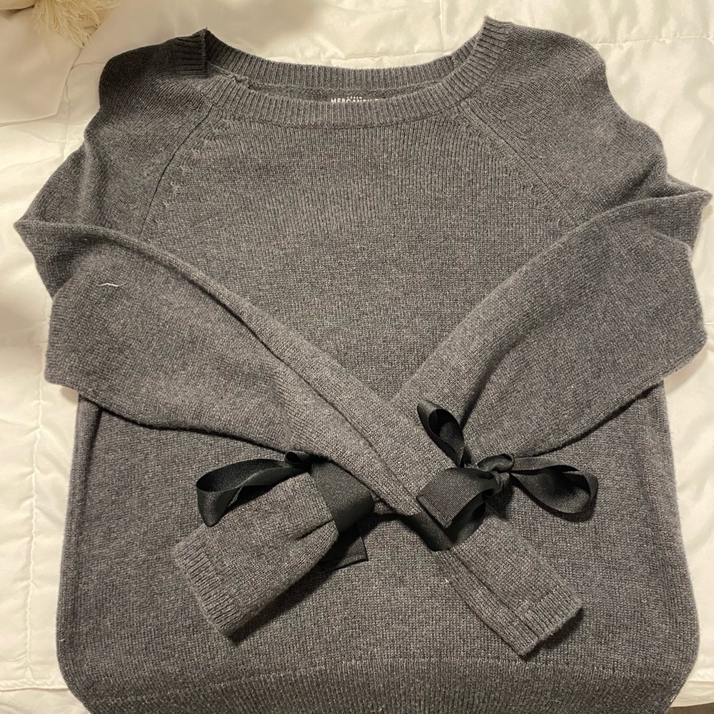 J.CREW MERCANTILE BOW TIE SWEATER | SIZE XS